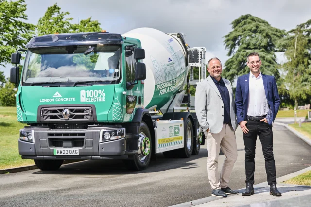 Danny King, Managing Director at London Concrete (left) and Lee Sleight, Managing Director at Aggegate Industries Readymix Concrete (right)