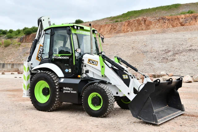 Hydrogen powered JCB digger