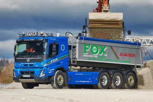 Fox Group is taking delivery of three new Volvo FMX Electric 8x4 Tridem tippers