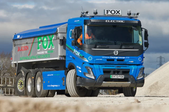 Fox Group is taking delivery of three new Volvo FMX Electric 8x4 Tridem tippers