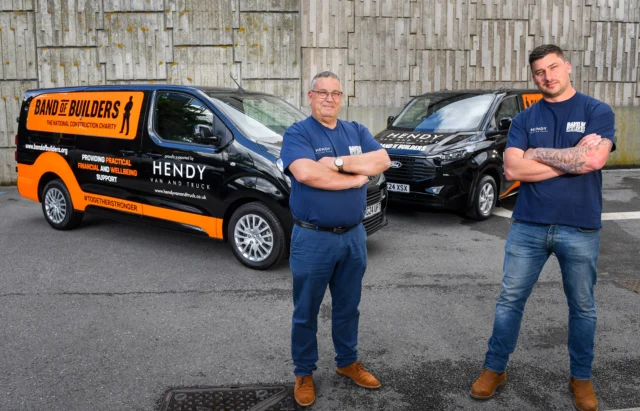Pictured left to right Tony Steel, operations director of Band of Builders and Gavin Crane, CEO of Band of Builders